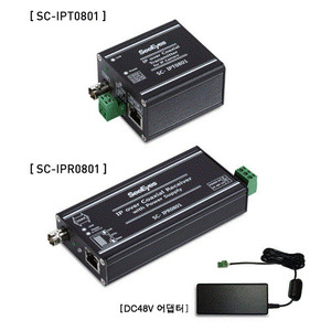 [씨아이즈(주)] 1채널 전원+디지털데이터신호 중첩 IP전송장치 수신부 SC-IPR0801