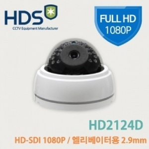 [RDS KOREA] 210만화소 HD-SDI 보드렌즈타입 IR24개 실내적외선돔카메라 HD2124D(2.9mm)