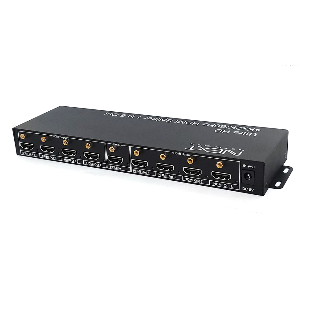 이지넷 CCTV 부자재 HDMI 1-8 분배기 NEXT-408SP4K60